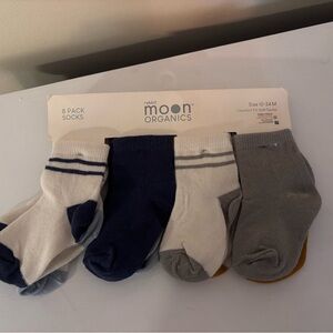 Baby Socks 8-Pack - Navy, Gray, White